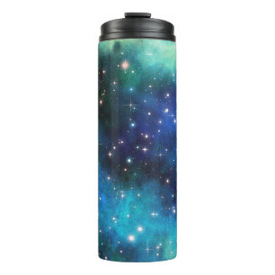 Garrafa Térmica Noite Estrelada da Galáxia Azul