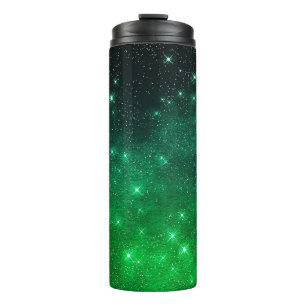 Garrafa Térmica Noite estrelada verde colorida