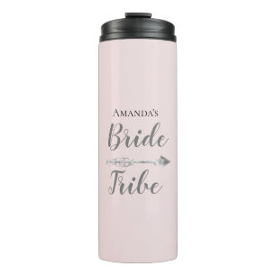 Garrafa Térmica Noiva Chic Boho Tribo em Rosa Personalizado    