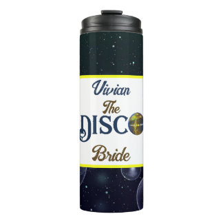 Garrafa Térmica Noiva Disco Retro Personalizada Festa de Despedida