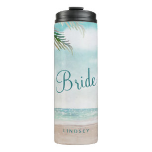 Garrafa Térmica Noiva Personalizada Ilha Brisa Praia Pintada
