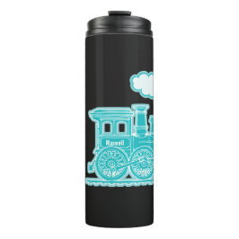 Garrafa Térmica Nome completo do trem a vapor retro Aqua