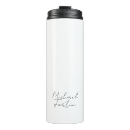Garrafa Térmica Nome da caligrafia moderna minimalista profissiona