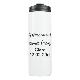 Garrafa Térmica Nome de adição personalizado de férias de acampame