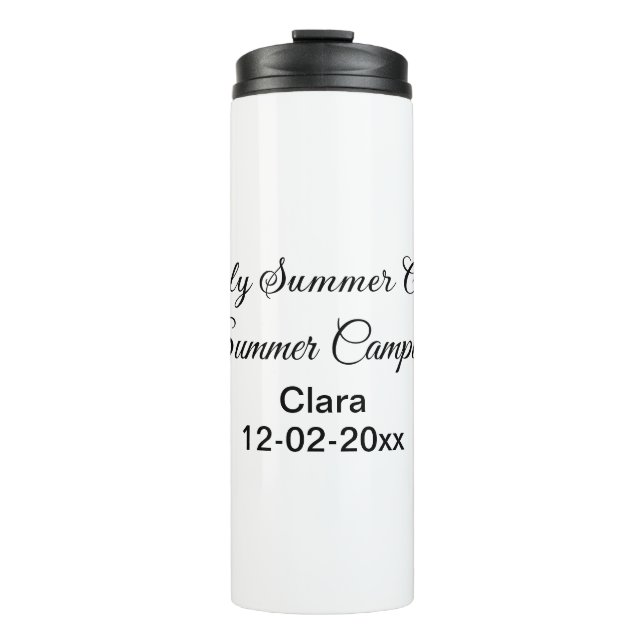 Garrafa Térmica Nome de adição personalizado de férias de acampame (Frente)