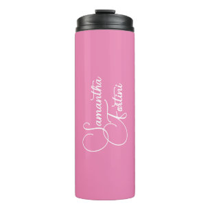 Garrafa Térmica Nome de escrita manual minimalista profissional ro