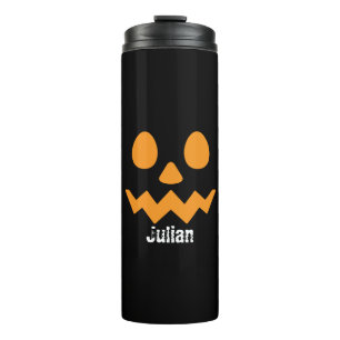 Garrafa Térmica Nome de Pumpkin no Dia das Bruxas Simples Jack-o-L