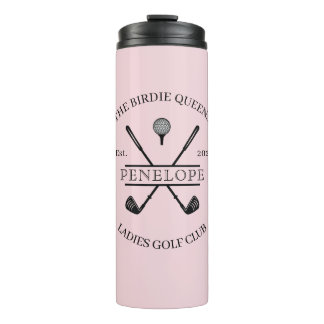 Garrafa Térmica Nome do Clube de Golfe Pink Ladies