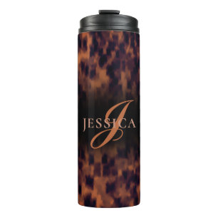 Garrafa Térmica Nome do Monograma de Impressão em Animais Padrão