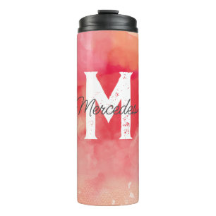 Garrafa Térmica Nome do Monograma do Coletor Personalizado de Abst