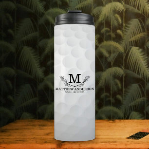 Garrafa Térmica Nome do Padrão de Bola de Golfe Personalizada Mono