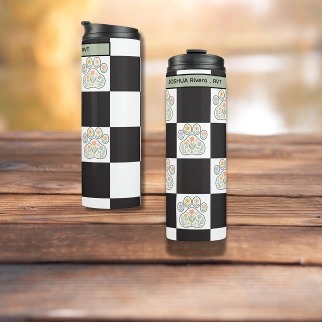 Garrafa Térmica Nome do Painel de Controlo de Impressão Veterinári (Criador carregado)