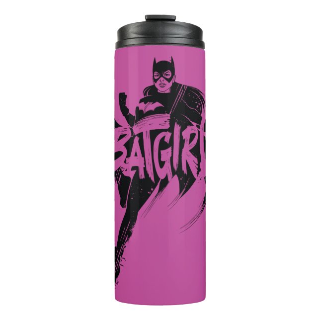 Garrafa Térmica Nome do Pincel de Tinta da Batgirl (Frente)