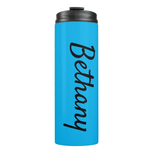 Garrafa Térmica Nome em Aqua Matching Design 12oz (Frente)