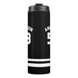 Garrafa Térmica Nome personalizado azul e número de ventilador des