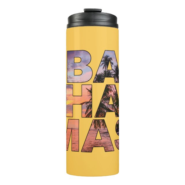 Garrafa Térmica Nome personalizado BAHAMAS (Frente)