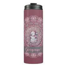 Nome Personalizado Bastante Quente Snowman Mandala