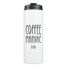 Nome Personalizado Café Maniac - Engraçado