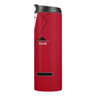 Garrafa Térmica Nome Personalizado Coletor Vermelho Tumbler Térmic