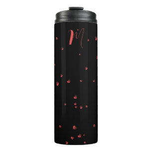 Garrafa Térmica Nome Personalizado com Tema de Coração Tumbler Tér