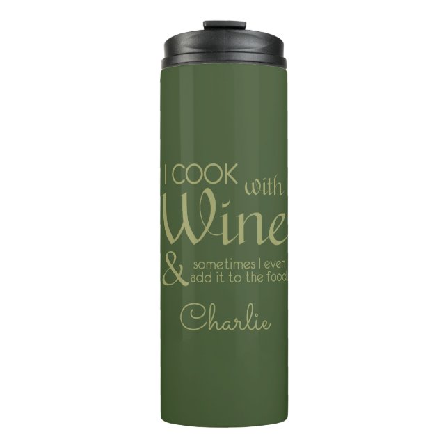 Garrafa Térmica Nome personalizado da cotação do vinho tumbler (Frente)