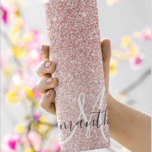 Garrafa Térmica Nome Personalizado da Lista de Estilos Rosa Modern