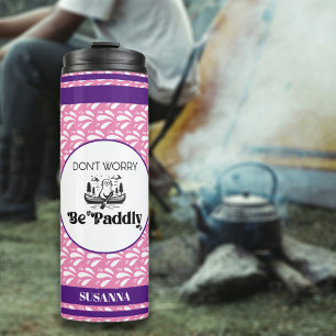 Garrafa Térmica Nome Personalizado da Porta da Faixa de Padrões Co