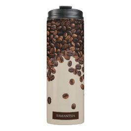 Garrafa Térmica Nome Personalizado do Beans do Café