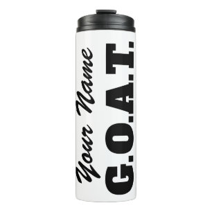 Garrafa Térmica Nome Personalizado do GOAT Maior do Tempo