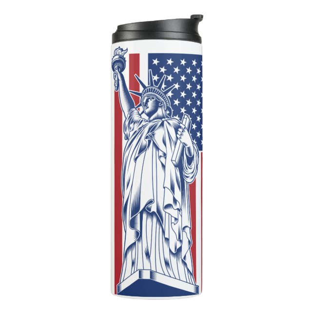 Garrafa Térmica nome personalizado do USA Liberty tumbler (Giro à esquerda)