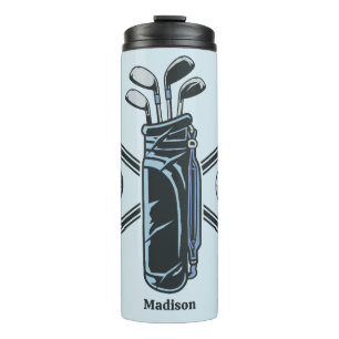Garrafa Térmica Nome Personalizado e Golfe de Cor