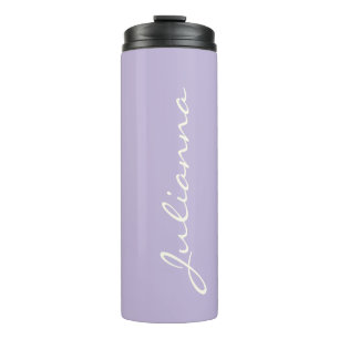 Garrafa Térmica Nome Personalizado em Letra Elegante com Lavanda S