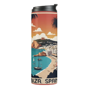 Garrafa Térmica Nome Personalizado Ibiza, Poster de viagens de Esp