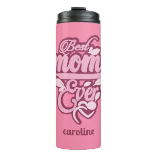 Garrafa Térmica Nome Personalizado "Melhor Mãe do Mundo"