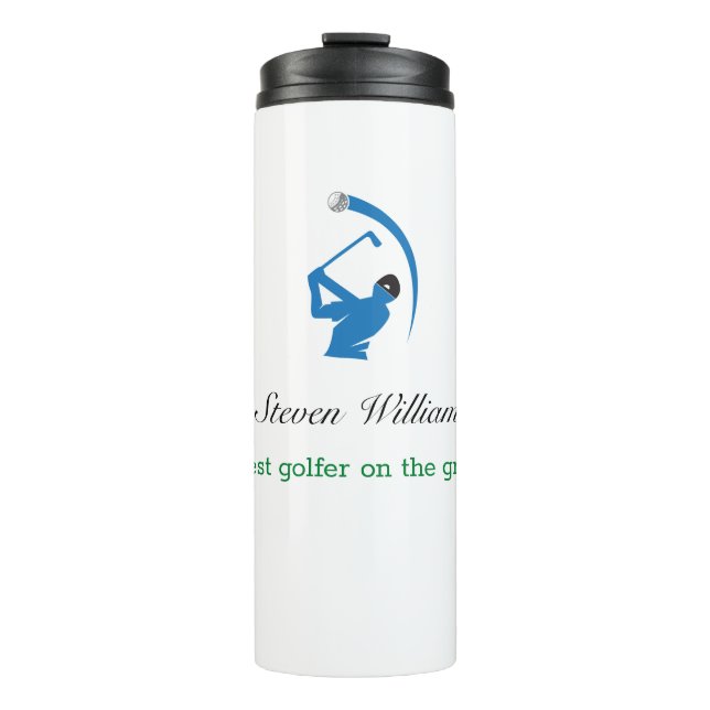 Garrafa Térmica Nome Personalizado Melhor Tumbler Térmico Golfer (Frente)