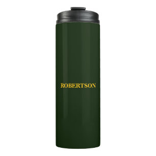 Garrafa Térmica Nome personalizado minimalista verde