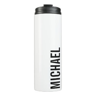 Garrafa Térmica Nome Personalizado Mínimo Moderno