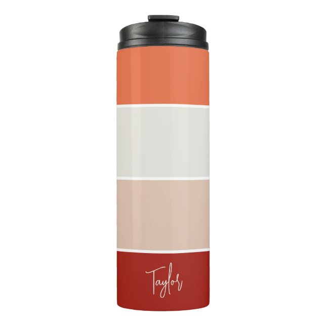Garrafa Térmica Nome Personalizado Moderno Simples e Moderno (Frente)