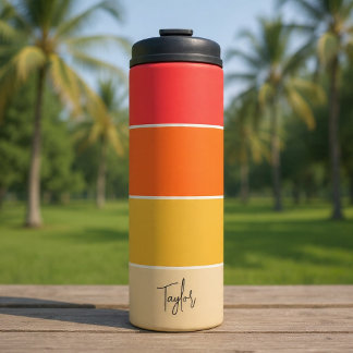 Garrafa Térmica Nome Personalizado Moderno Simples e Tendência