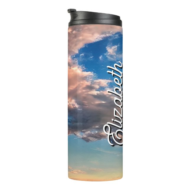 Garrafa Térmica Nome Personalizado Soft, Dreamy Sky (Rotação à direita)
