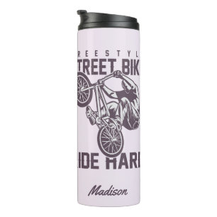 Garrafa Térmica Nome personalizado Street Bike Tumbler