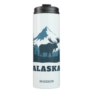 Garrafa Térmica Nome Personalizado & Texto ALASKA
