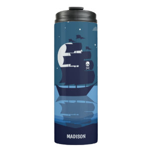 Garrafa Térmica Nome personalizado Tumbler de Entrega Pirata