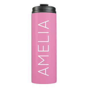 Garrafa Térmica Nome Próprio Moderno Mínimo Plástico Profissional