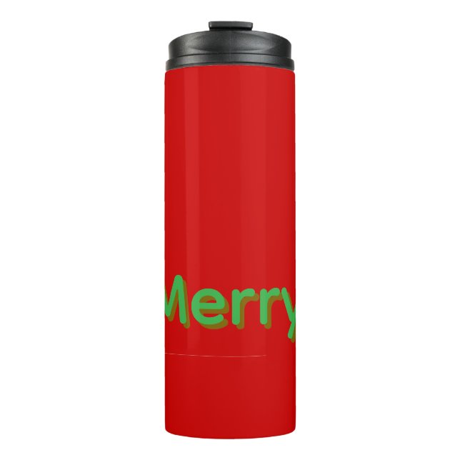 Garrafa Térmica Nome Verde Alegre em Vermelho (Frente)