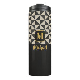 Garrafa Térmica Nomes Personalizados de Cinzas Pretas e Pedras do 