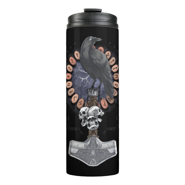 Garrafa Térmica Norse Viking Raven Hammer (Frente)