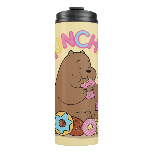 Garrafa Térmica Nós Bare Bears - Grizz Rosquinha Munchies! (Frente)