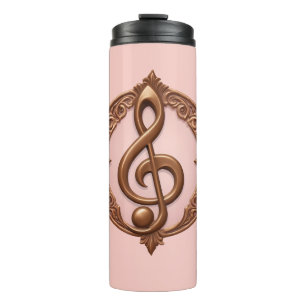 Garrafa Térmica Nota de Limpeza Musical de Nome Personalizado