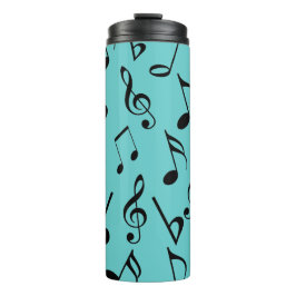 Garrafa Térmica Notas de música Tumbler com tampa | Editável
